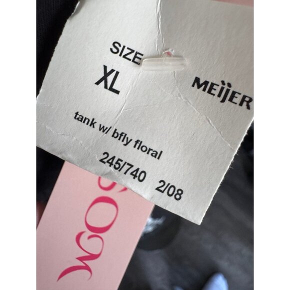 Y2K 2008 NWT Floral Rhinestone Milkmaid Tank size XL - Picture 6 of 9